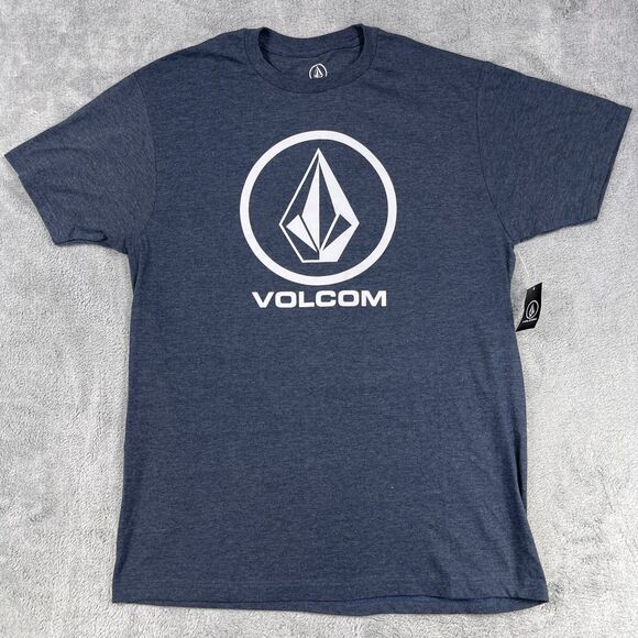 Volcom T-Shirt Mens Large Gray Skater Cotton Crew Neck Short Sleeve - Picture 1 of 8